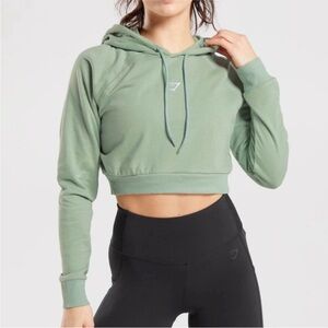 Gymshark Green Cropped Hoodie